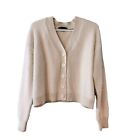Sanctuary Cardigan Crop Sweater Womens Size XS Ivory Buttoned Long Sleeve