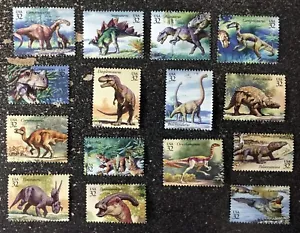 1997USA #3136a-o 32c World of Dinosaurs - Set of 15 Singles Mint - Picture 1 of 1