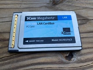 3COM MEGAHERTZ 10/100 LAN CARDBUS PC CARD Model 3CCFE575CT - Picture 1 of 2