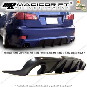 Fits 06-13 Lexus IS250 IS350 WLD Style Rear Bumper Lip Lower Diffuser Urethane - Picture 1 of 4
