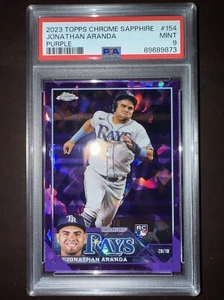 2023 Topps Chrome Sapphire Edition - Purple #154 Jonathan Aranda /10 (RC) PSA 9 - Picture 1 of 1