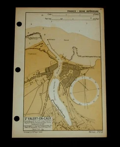 ST. VALERY-EN-CAUX, France D-Day OVERLORD Planning WW2 Map 1943 cartography - Picture 1 of 1