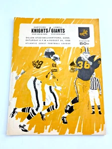 1968 Hartford Knights v Lowell Giants Football Program ACFL Connecticut #2 - Picture 1 of 9