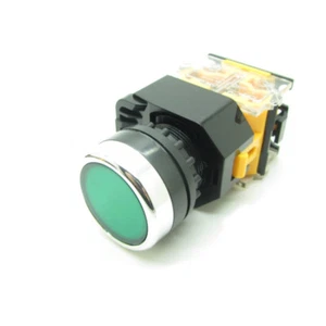 Round Green Push Button Switch Panel Momentary 22mm 1 NO 1 NC 4 Screws 380V 10A - Picture 1 of 6
