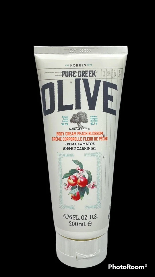 2x KORRES Pure Greek Olive Body Cream Lotion Peach Blossom 6 Ounces