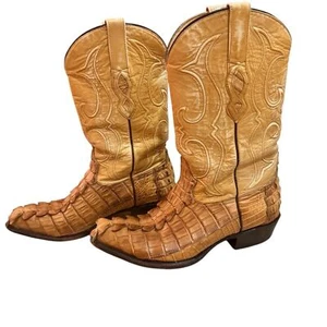 Los Altos Krokodilleder Western Cowboystiefel in Größe 10 — defekt und guter Zustand - Bild 1 von 14
