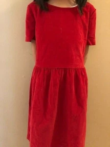 NWT Gap Kids Girls Red Corduroy Dress Short Sleeves Size M(8) L(10) and XL(12)  - Picture 1 of 11