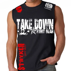 Take Down Fight Gear Skull Muscle Sleeveless Shirt Top UFC MMA Fight Shop - Picture 1 of 2