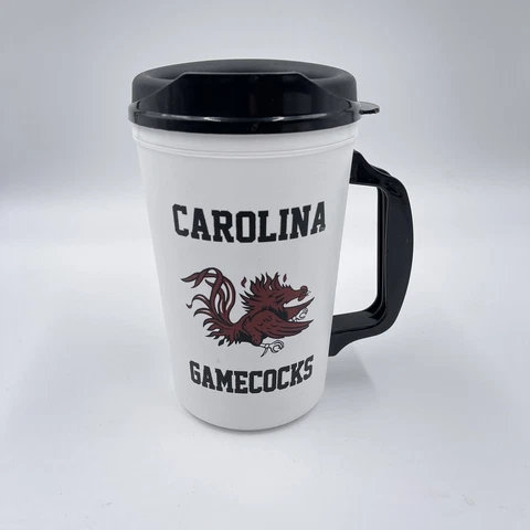 Thermo Serv South Carolina Gamecocks Coffee Mug With Lid Made In USA Tall Cover