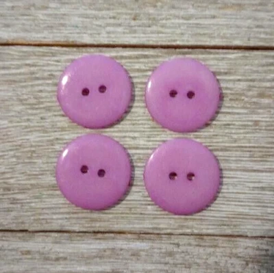 4 Purple Sewing Buttons Crafting Flat Resin 2 Hole 3/4"  20mm  - Image 1 of 2