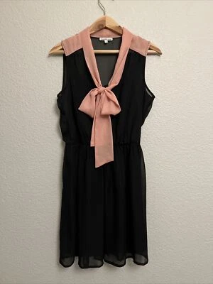 复古黑色礼服 Academia 女式小号 Fairy Grunge Y2K Goth Wednesday — 第 1/4 张图片