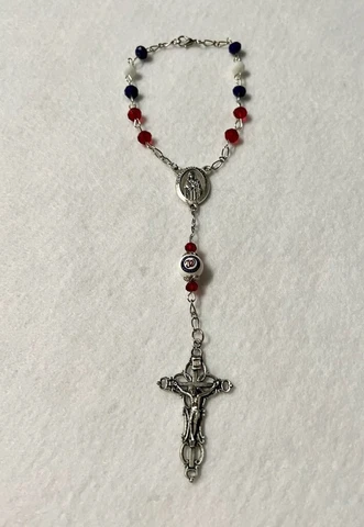 WASHINGTON NATIONALS ROSARY BEADED CAR AUTO MIRROR ACCESSORY GLASS BEAD ORNAMENT Cover