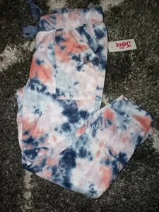 Girls justice cozy sleep joggers size 7 multi tye dye - Picture 1 of 2