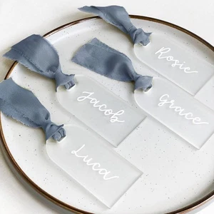 50Pcs Acrylic Place Card for Wedding Frosting Acrylic DIY Table Seating Cards... - Picture 1 of 9