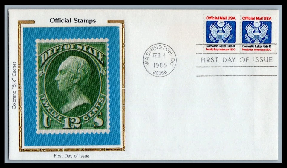 US FDC # O139 "D" Rate Official Colorano   1985, 9p4867 - Image 1 of 1