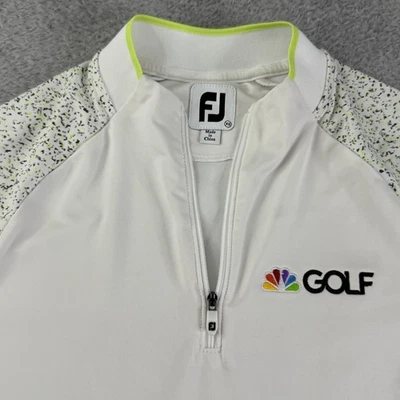 Camisa FootJoy Mujer XS Blanca NBC Golf 1/4 Cremallera Moteado Granito Rendimiento Foto 1 de 4