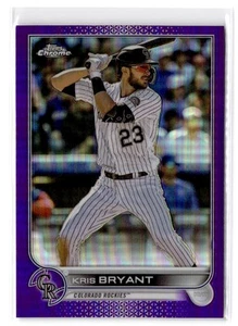 2022 Topps Chrome Update Kris Bryant #USC63 Purple Refractor Colorado Rockies - Picture 1 of 2