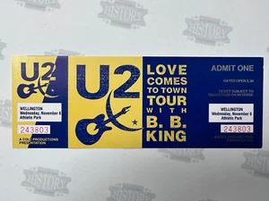 U2 Love Comes to Town 1989 con boleto completo BB King Wellington 8/11/89 - Imagen 1 de 2