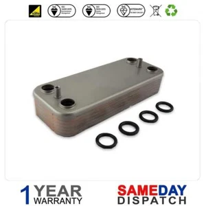VOKERA EXCEL 25 & EXCELL 80E BOILER DHW PLATE HEAT EXCHANGER 12 PL 8036 - Picture 1 of 1