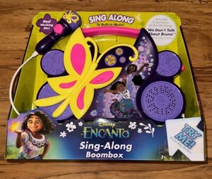 Disney Encanto Sing Along Boombox Purple Microphone Butterfly Set NEW Music Toy