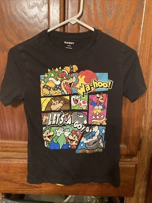 Boys Super Mario T-shirt Large Bowser Donkey Kong  - Image 1 of 4
