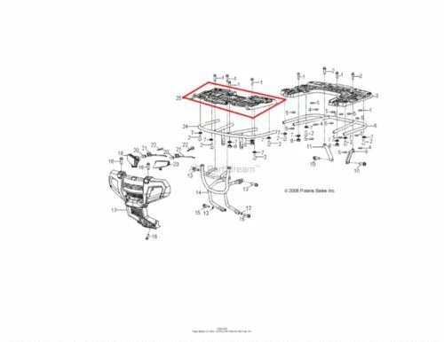 NEW OEM POLARIS SPORTSMAN 90 FRONT LUGGAGE STORAGE CARRIER RACK BLACK - Image 1 of 1