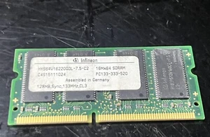 Infineon HYS64V16220GDL-7.5-C2 128MB PC133-333-520 SDRAM Memory Module - Picture 1 of 2