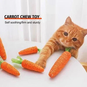 Cat Toys Sound Carrot Cuddle Cat Stick Since Fun Fun Teething Cat Antibit∷ Z5R3 - Picture 1 of 13