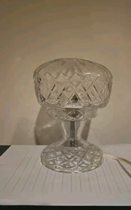 Vintage 1930s Art Deco Diamond Cut Crystal Boudoir Table Lamp - Picture 1 of 11