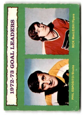 1973-74 O-Pee-Chee #133 Goals Leaders/Phil Esposito/Rick MacLeish (ref 206017) - Image 1 of 2