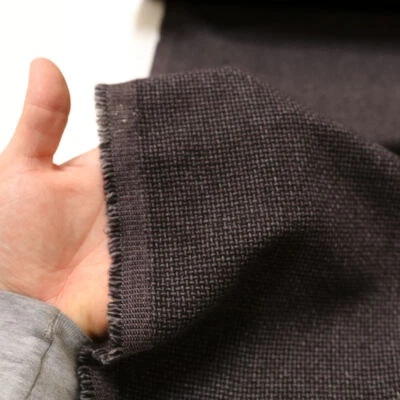 Designer Strick Bekleidung Stoff Wolltuch Deko Kariert Grau Bicolor Meterware - Bild 1 von 3