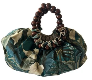 Blumen Boho Tasche Handtasche Tasche Strand Holz Perlen Henkel Sazaby - Bild 1 von 5