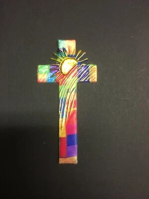 Verzierwachs Kreuz Bunt Sonne gold Kerzenwachs Wachsdekor Borte Wachs Wachskerze