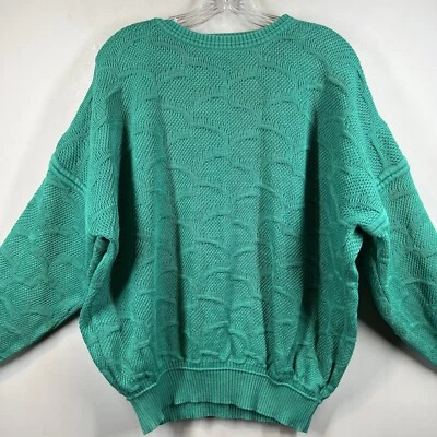 Suéter St Croix Woolf Brothers Para Hombres Talla L Verde Tejido 3D EE. UU. Golf Jumper Abuelo Foto 1 de 4