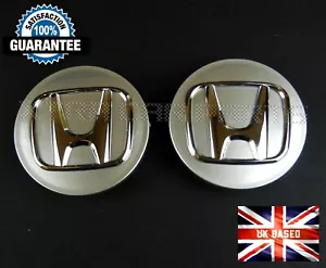 2x RUOTA CENTRALE IN LEGA TAPPO CENTRO MOZZO DISTINTIVO PLASTICA LOGO 64mm/69mm PER HONDA - Foto 1 di 5