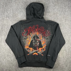 Marc Ecko Star Wars Darth Vader Hoodie Small Men’s Black Y2K Grunge Cut & Sew - Picture 1 of 6