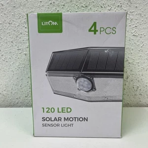 Litom 120 Led Solar Sensor Light 4pcs. - Picture 1 of 7