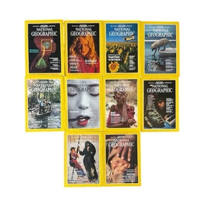 1987 Set Of 10 Issues National Geographic Magazine - Picture 1 of 11