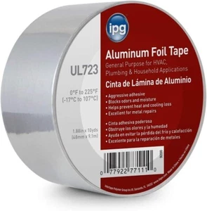Case of 24 Rolls IPG Foil Tape Aluminum 2" x 10Yd UL723 Air Conditioning Duct - Picture 1 of 1