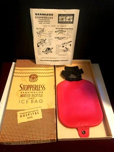 Seamless Rubber Company  Water Bottle and Ice Bag mint in box with Instruction - Picture 1 of 5