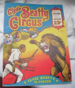 1957 CLYDE BEATTY CIRCUS PROGRAM - Picture 1 of 7