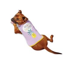 Sun Squad Dog Size XL Purple HELLO SUMMER Pineapple Pet Tank Fits Up To 100 LBS