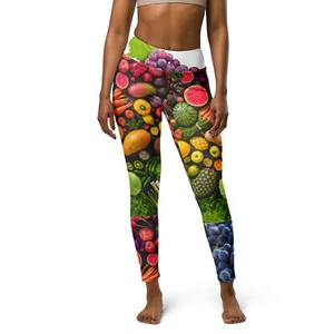 Women's Yoga Leggings, unique Yoga Leggings, Workout Fitness Leggings, Yoga Love - Picture 1 of 21