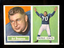 Vintage 1957 Topps Art Donovan #65 Baltimore Colts - EX+ FREE SHIPPING
