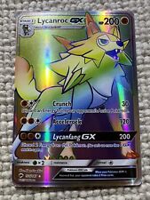 Pokémon TCG Burning Shadows Lycanroc GX 155/147 Secret Rainbow Rare Card