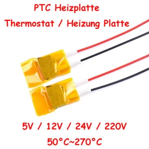 5V/12V/24V/220V PTC Heizplatte 50℃-270℃ Heizelement Thermostat Heizung Platte - Bild 1 von 8