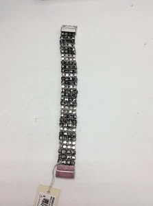$48 Kenneth Cole Silver Tone Metallic Beaded Bracelet #27A - Picture 1 of 1