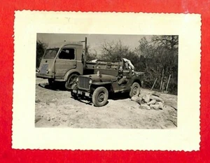 PHOTO " CAMION RENAULT & JEEP " ETS PRUNEVIEILLE SAINT-DENIS (93) - Picture 1 of 2