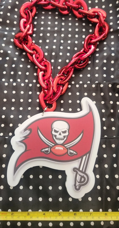 Tampa Bay Buccaneers Gran Tamaño NFL Fan Cadena Collar Espuma   Foto 1 de 1