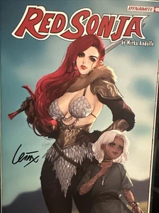 Immortal Red Sonja 8B Variant Dynamite Mirka Andolfo Signed By Lesley Leirix Li - Picture 1 of 10